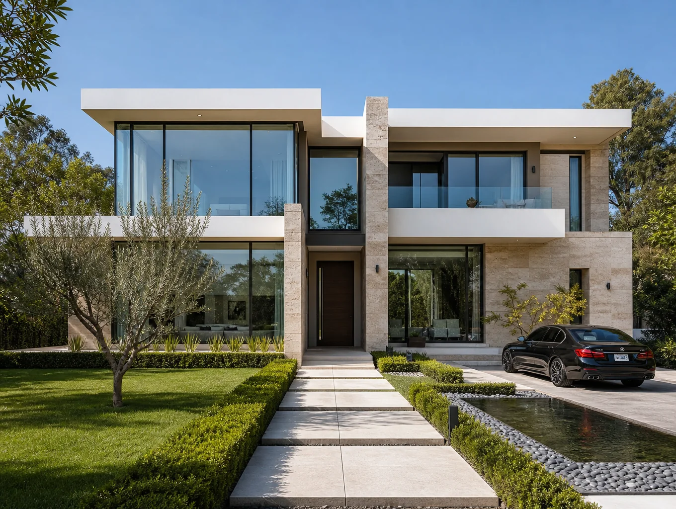 Modern architectural luxury home in Fort Bend County