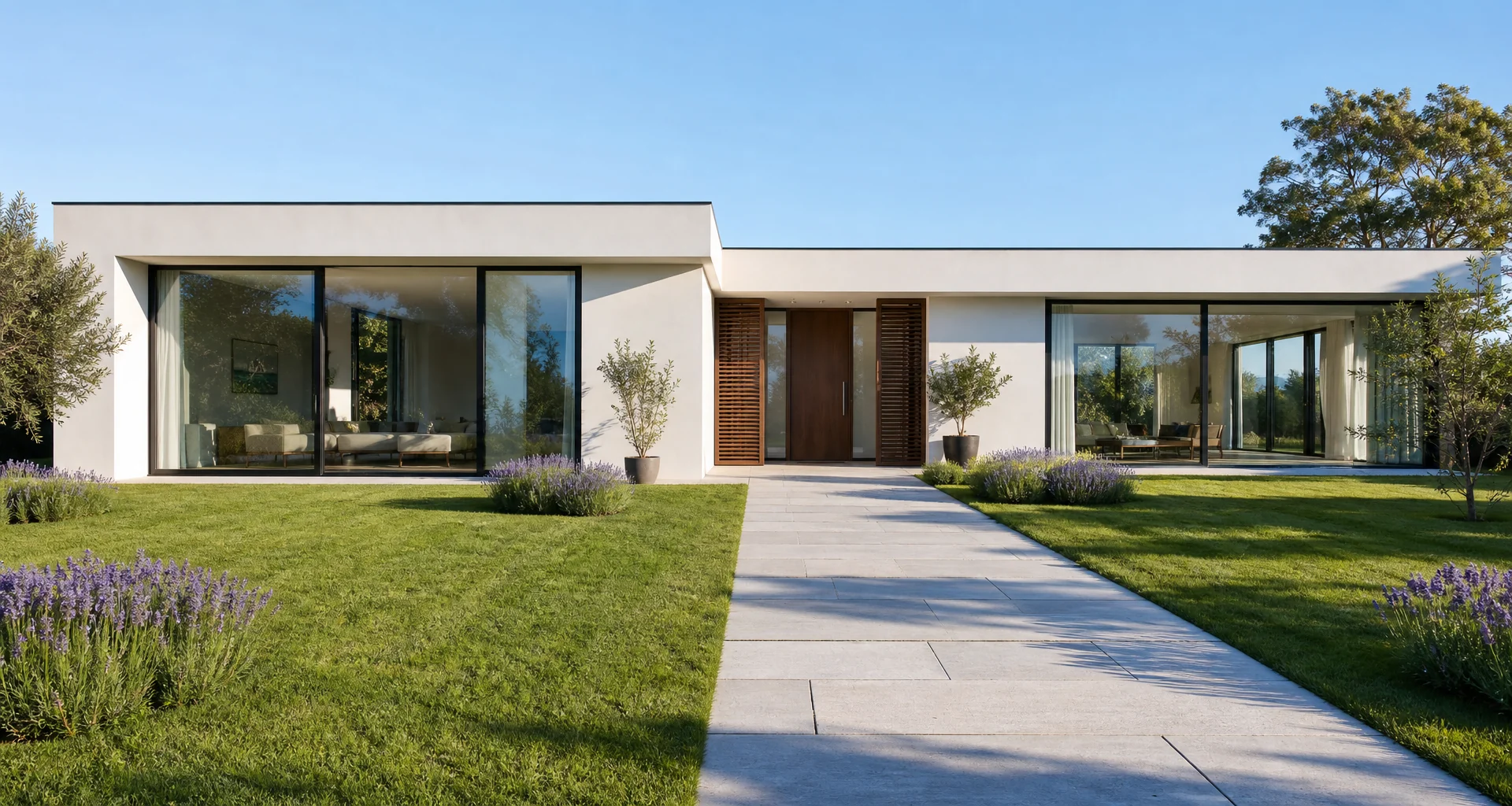 Modern architectural home in Fort Bend County, showcasing clean lines and bright, contemporary design